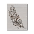 thumbnail image 1 of Tribal Feather Detailed Stencil Template Reusable 8.5 x 11 for Painting on Walls, Wood, Etc. By Stencilville, 1 of 2
