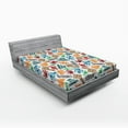 thumbnail image 1 of Ambesonne Tribal Fitted Sheet, Mayan and Aztec, Full Size, Multicolor, 1 of 2