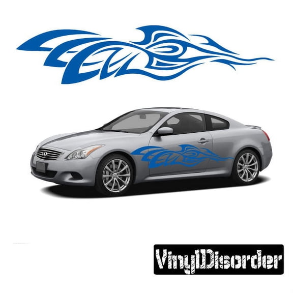 Tribal Flames Wall Decal - Vinyl Decal - Car Decal - DC 002 - 36 Inches