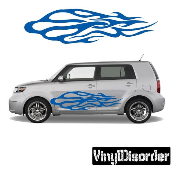 Tribal Flames Wall Decal - Vinyl Decal - Car Decal - DC 007 - 36 Inches