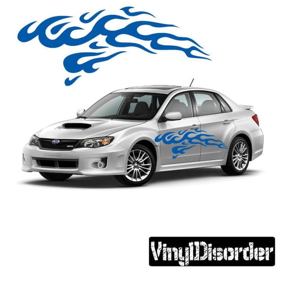 Tribal Flames Wall Decal - Vinyl Decal - Car Decal - DC 061 - 36 Inches