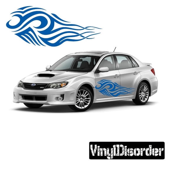 Tribal Flames Wall Decal - Vinyl Decal - Car Decal - DC 081 - 36 Inches