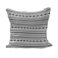 thumbnail image 1 of Tribal Fluffy Throw Pillow Cushion Cover, Aztec American Folkloric Art Borders Tribal South America Culture, Decorative Square Accent Pillow Case, 28" x 28", Black White, by Ambesonne, 1 of 5