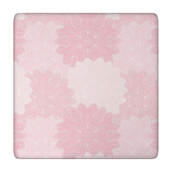 Tribal Folk Style Square Tablecloth - Elastic Edged, Wrinkle-Free & Reusable, Stylish Boho Patterns for Picnics, Garden Parties, Dinning (34x34 Inches)