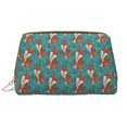 thumbnail image 1 of Tribal Fox Makeup Bag, Large Capacity Travel Cosmetic Bag for Women Girls- Travel Toiletry Bag Leather Portable Waterproof Makeup Case Organizer with Handle, 1 of 4