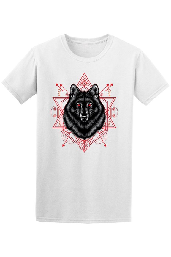 Tribal Geometrical Pattern Wolf Tee Men's -Image by Shutterstock