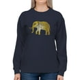 thumbnail image 1 of Tribal Golden Elephant  Women Sweatshirt, Female Medium, 1 of 4