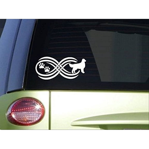Tribal Golden Retriever Infinity sticker *I805* 8.5 inch wide decal