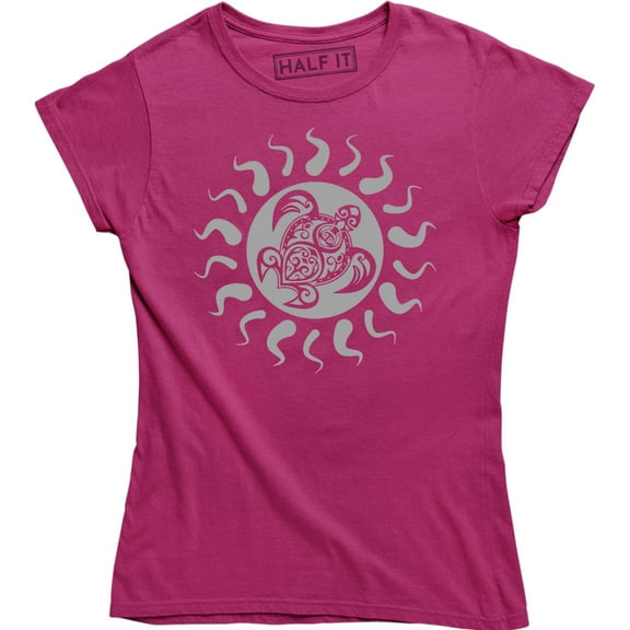 Tribal Hawaii Polynesian Maori Sun Sea Turtle 2 Side Island Women's T-Shirt