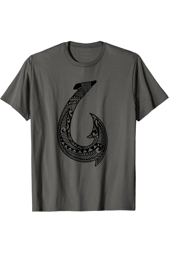 Tribal Hawaiian Fish Hook Pacific Islander Ocean Fishing T-Shirt