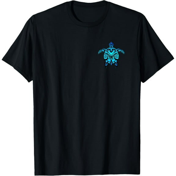 Tribal Hawaiian Maori Sun Sea Turtle (2-Sided) T-Shirt