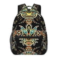 thumbnail image 1 of Tribal Head Geometric Ethnic Backpack Casual College Bag Zipper Laptop Daypack Hiking Rucksack Travel, 1 of 5