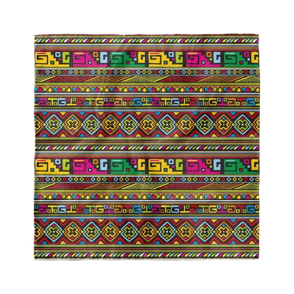 Tribal Head Scarf, Colorful Borders, Head Wrap, 3 Sizes, by Ambesonne