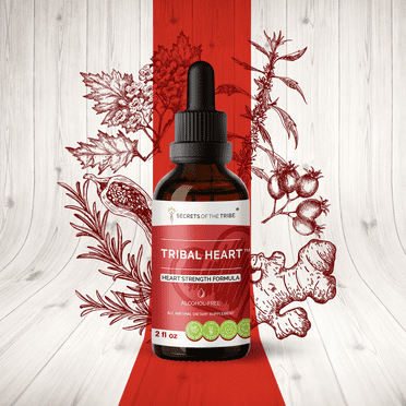 Tribal Heart Alcohol-FREE Extract, Tincture, Glycerite Ancho Pepper, Ginger, Hawthorn Berry, Rosemary, Motherwort. Heart Strenght Formula 2 oz