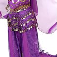 thumbnail image 1 of Tribal Hip Scarf Scarves Wrap Skirt Belt Belly Dance Dancing Noise Purple, 1 of 3