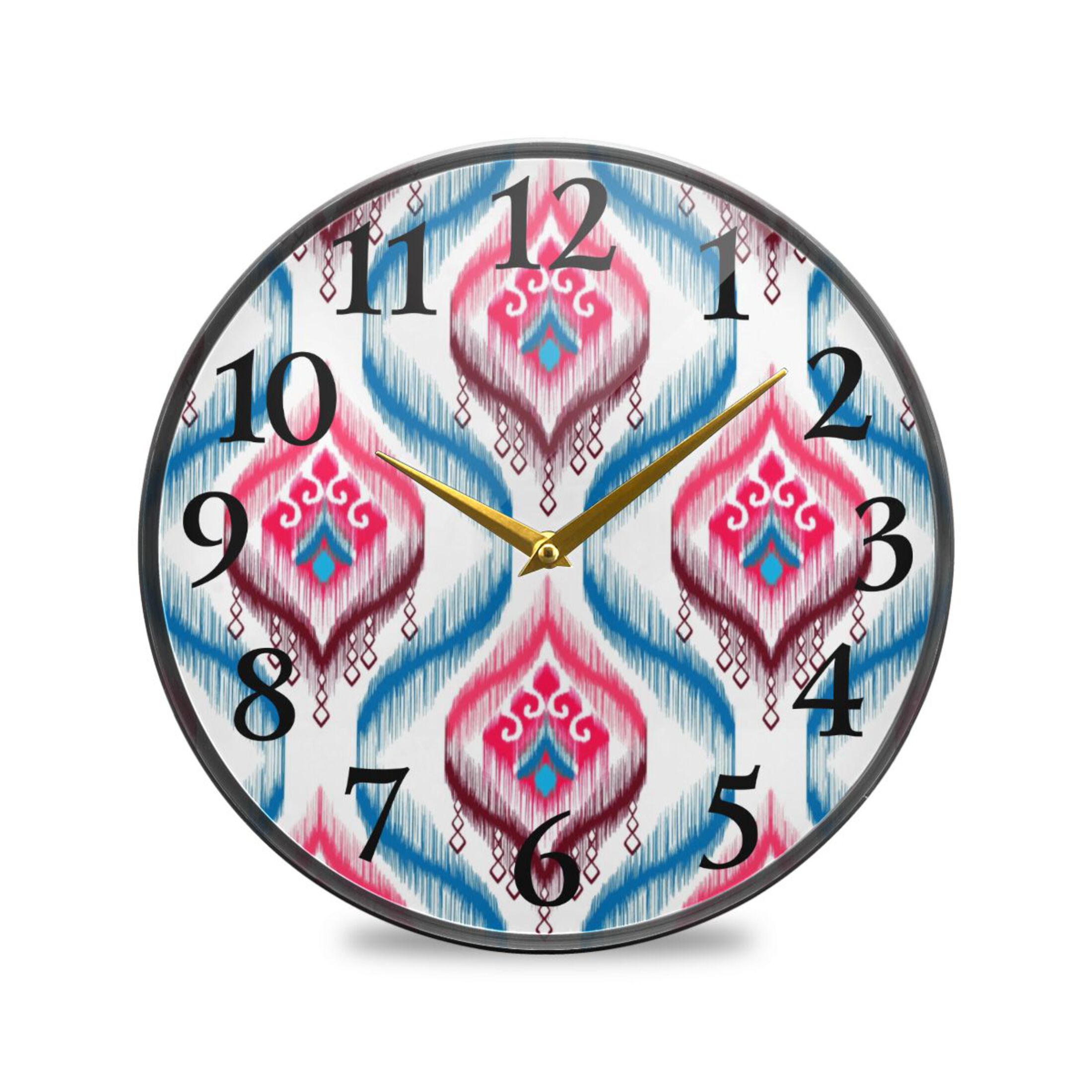 Tribal Indian Bohomia Ethnic Wall Clocks Battery Operated 9.5 Inch