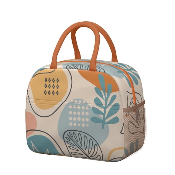 Tribal Insulated Lunch Bag - Waterproof & Durable, Sturdy Build with Reinforced Handles (Earthy Retro)