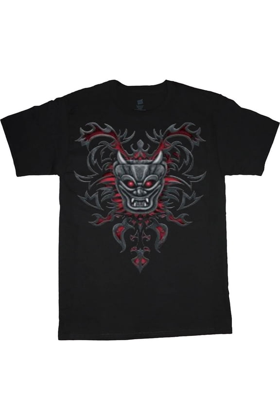 Tribal Island Skull Design T-shirt Mens Graphic Tees