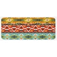 thumbnail image 1 of Tribal Kitchen Mat, Love and Adventure Abstract Mountains Pattern with Art Print, Plush Decorative Kitchen Mat with Non Slip Backing, 47" X 19", Scarlet Mustard Blue, by Ambesonne, 1 of 1