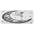 thumbnail image 1 of Tribal Kitchen Mat, Paisley Floral Moon Crescent Gem Astrology Inspired Design Print, Plush Decorative Kitchen Mat with Non Slip Backing, 47" X 19", Black and White, by Ambesonne, 1 of 1