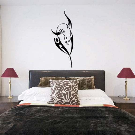 Tribal Long Spike Fin Dolphin Decal - 36 Inches