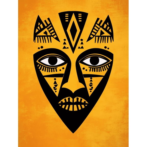 Tribal Mask Decor Art/Canvas Print Suitable for Living Room Bedroom Office Dining RoomEthnic Style African Pattern Wall Art for Home Decor