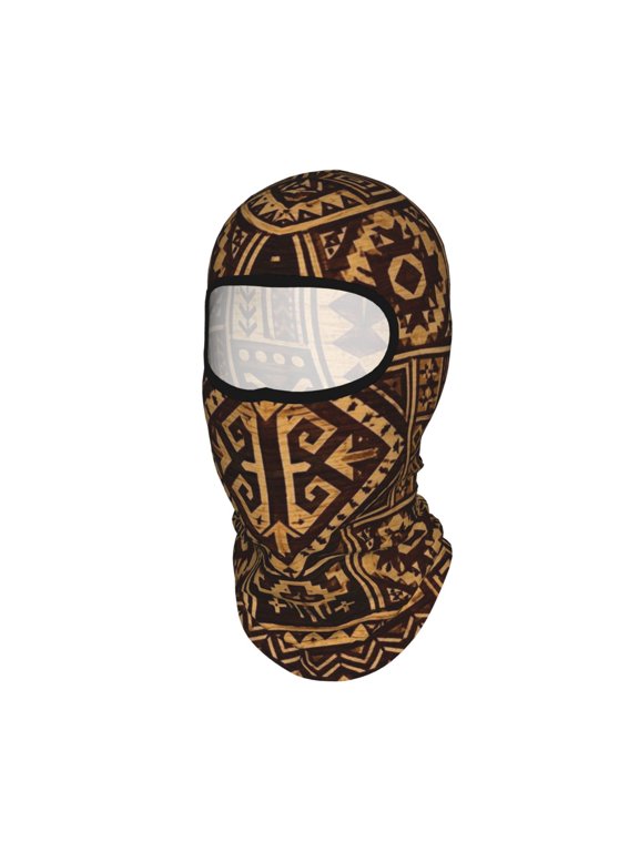 Tribal Motif Art Poster Unisex Balaclava Ski Mask Full Face Cover for Cold Weather & UV Protection, Breathable Cooling Helmet Liner