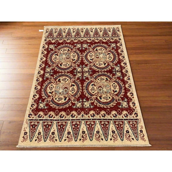 Tribal Multicolor 5X7 Aryana Handmade Wool Rug # 9169