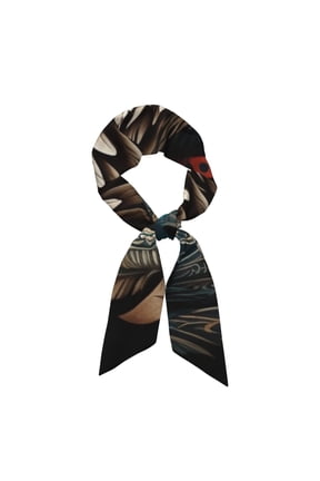 Tribal Native Eagle Symbols Black Satin Scarf Silky Neck Hair Scarf Shawl Wrap, Headband Handbag Accessory