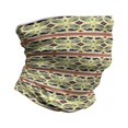 thumbnail image 1 of Tribal Neck Gaiter, Peacock Pattern, Unisex, Cream and Purple, by Ambesonne, 1 of 3