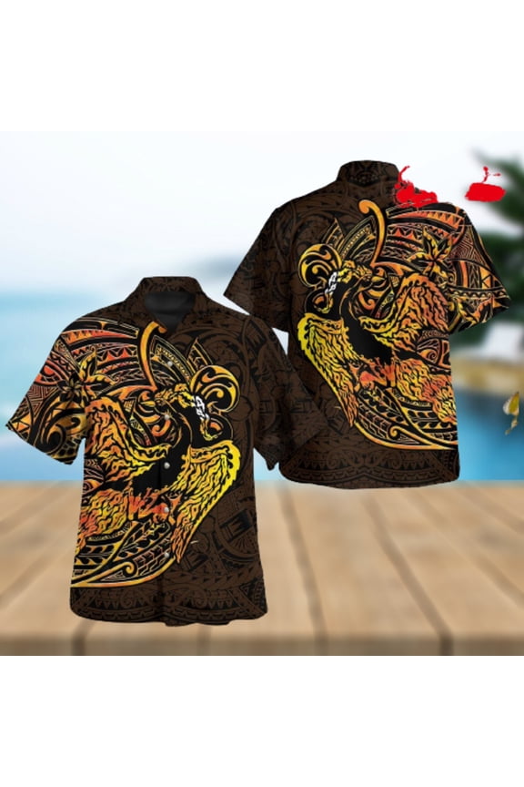 Tribal Noivern Ver 2 Design Hawaiian Shirt and Short