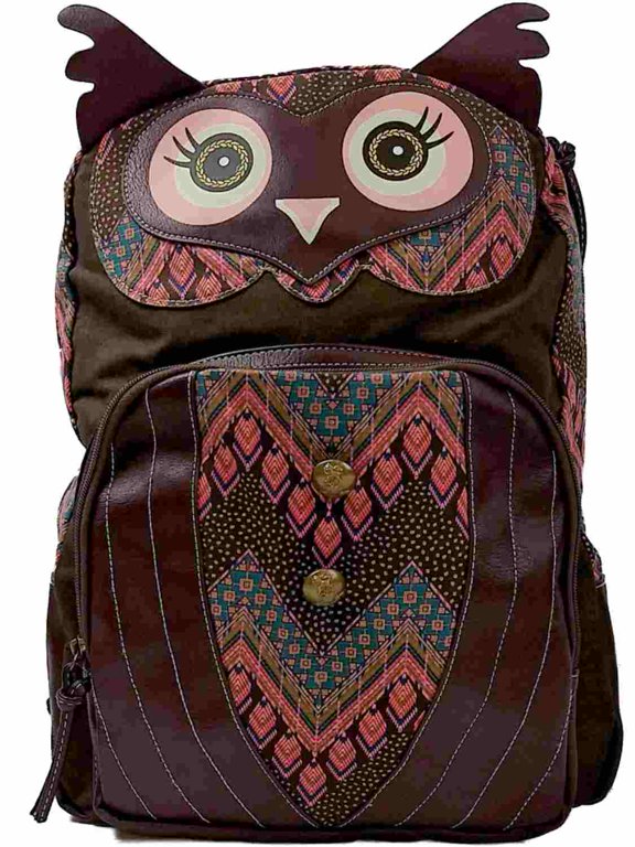 Tribal Owl Backpack Sport School Travel Pack Mrs Owl Daypack