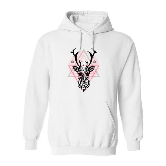 Tribal Pattern Deer Design Hoodie Men -Image by Shutterstock, Male Small
