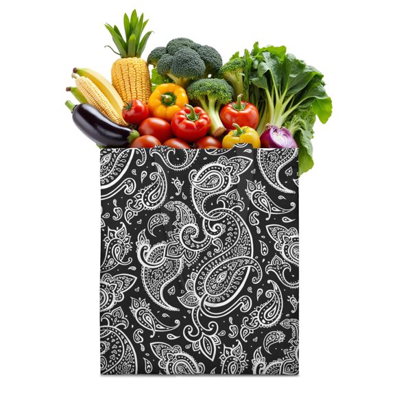 Tribal Pattern Waves Canvas Tote – Sketch Style Reusable Shopping Bag