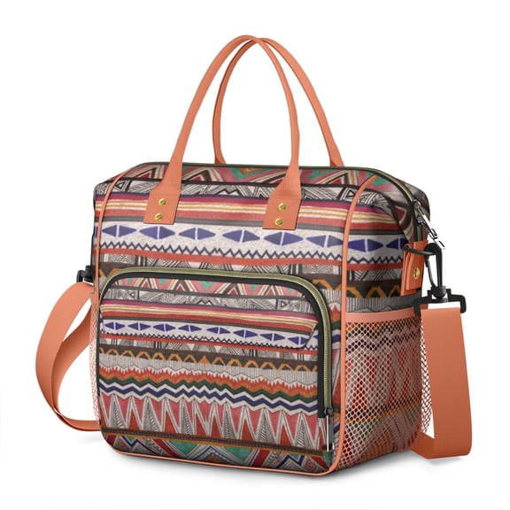 Tribal Patterns Artistic Home Accents Cooler Bag - Large Insulated Tote for Students