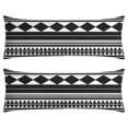 thumbnail image 1 of Tribal Patterns Pillow Cover&nbsp;– Ethnic Geometric & Daisy Print, Rustic Home Decor, Double-Sided Velvet for Durability, 1 of 7