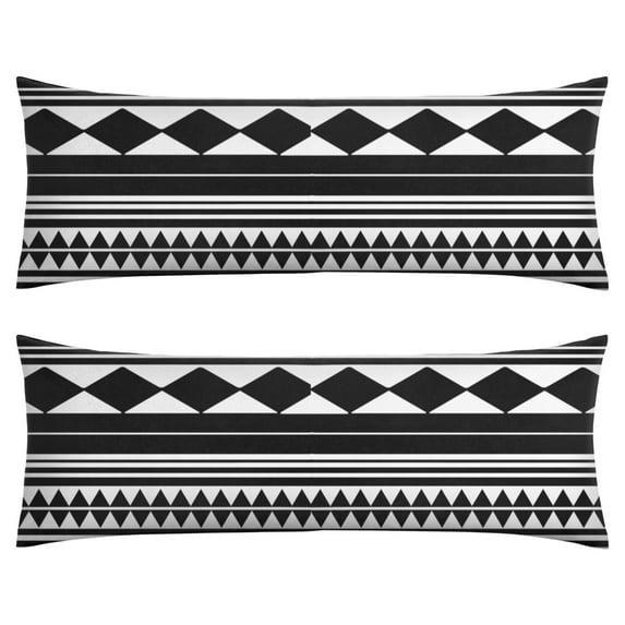 Tribal Patterns Pillow Cover – Ethnic Geometric & Daisy Print, Rustic Home Decor, Double-Sided Velvet for Durability