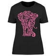 thumbnail image 1 of Tribal Pink Elephant Art T-Shirt Women -Image by Shutterstock, Female XX-Large, 1 of 2
