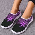 thumbnail image 1 of Tribal Polynesian Plumeria Flower Prints Flat Shoes for Women Light Slip-on Casual Loafers Summer Cool Mesh Sneakers, 1 of 9
