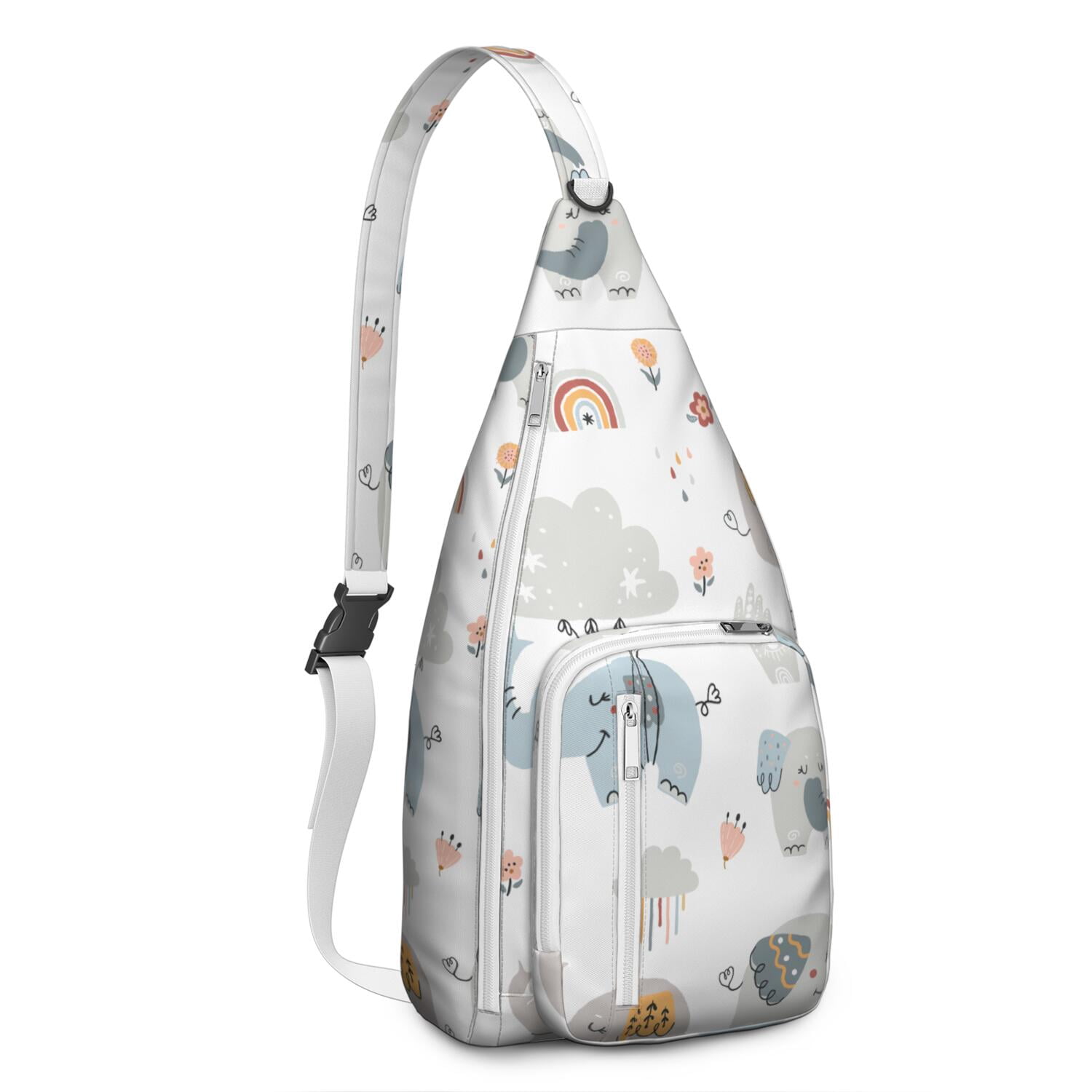 Tribal Print Elephant Sling Backpack - Vintage Bohemian Pattern ...