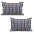 thumbnail image 1 of Tribal Quilted Pillowcover Set of 2, Mexican Traditional Motifs Native Cultural Line Art Design Geometrical Abstract, Standard Queen Size Pillow Cover for Bedroom, 30" x 20", Multicolor, by Ambesonne, 1 of 1