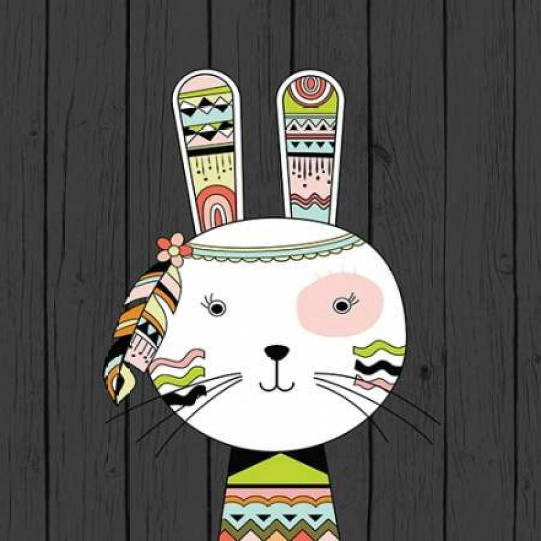 Tribal Rabbit Canvas Art - Tamara Robinson (24 x 24)