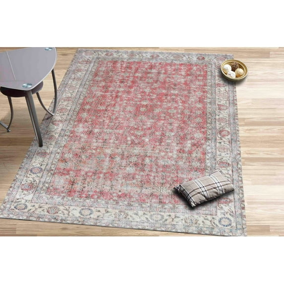 Tribal Rugs, Small Rug, Bohemian Rugs, Office Rugs, Large Rug, Floral Pattern Rug, Personalized Rug, Red Rugs, Bathroom Rugs, Turkish Rug, 1.7'x2.3' - 50x70 cm