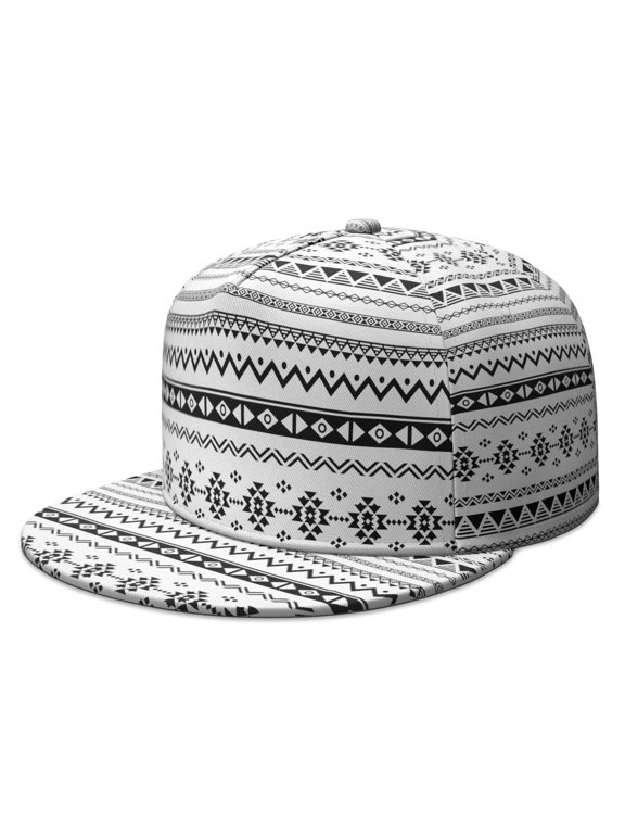 Tribal Rustic Snapback - Flat Bill Hip Hop Hat for Urban Style