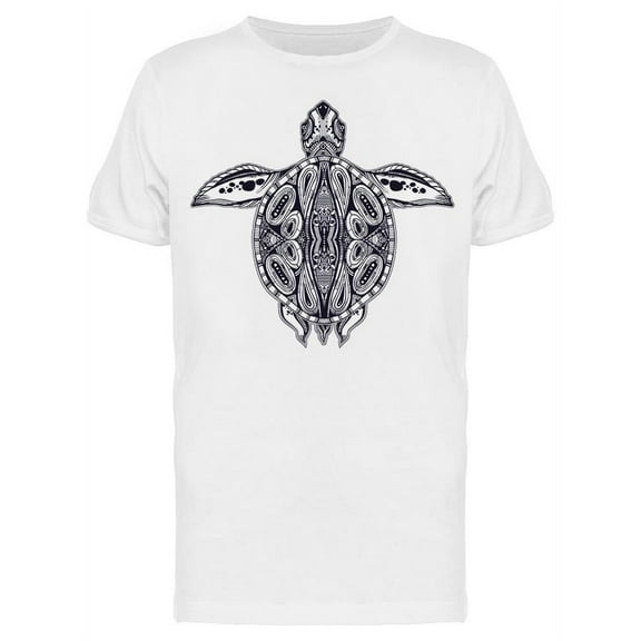 Tribal Sea Turtle Animal T-Shirt Men -Image by Shutterstock, Male Large