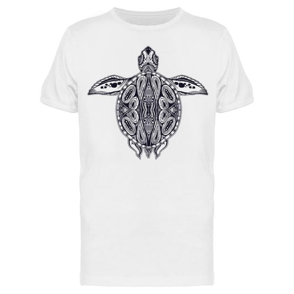 Tribal Sea Turtle Animal T-Shirt Men -Image by Shutterstock, Male Large
