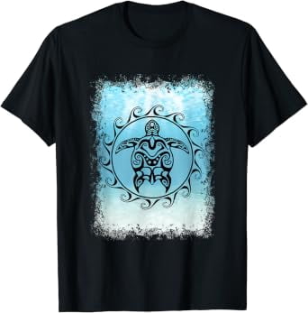 Tribal Sea Turtle Maori Sun Ocean Graphic Design For Everyday Style T ...