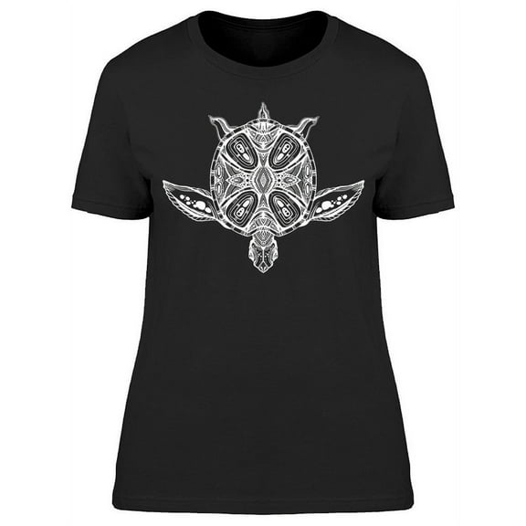 Tribal Sea Turtle Tattoo T-Shirt Women -Image by Shutterstock, Female Medium
