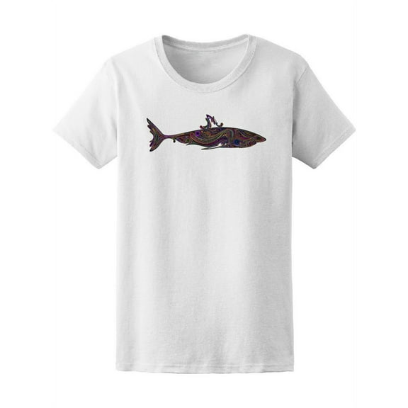 Tribal Shark Silhouette T-Shirt Men -Image by Shutterstock, Male Medium