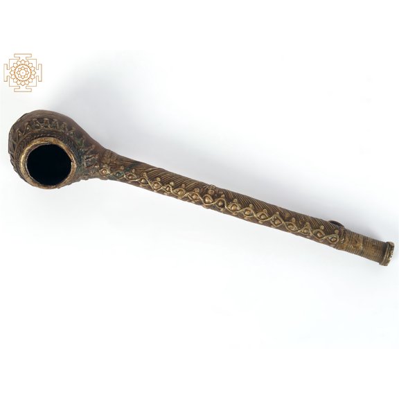 Tribal Small Brass Dumuni Pipe | Rare Collectible Item